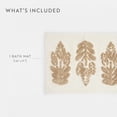 thumbnail image 5 of Noble Linens Floral Pattern Cotton Bath Mat, 24 in x 17 in, Folk Leaves Natural, 5 of 12