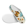 thumbnail image 3 of Balery Butterflies Pattern Women's Fuzzy Memory Foam Slippers Fluffy Winter House Shoes Indoor and Outdoor-46/47, 3 of 7