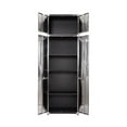 thumbnail image 3 of Seville Classics UltraHD 2-Piece Heavy Duty Mega Solid Steel Metal 2-Door Lockable Stacker Wall Storage Cabinet Set , 30" W x 18" D x 90.5" H, Graphite, 3 of 7