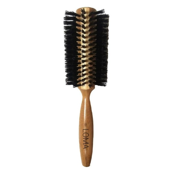 Loma Bamboo Round Hair Brush, Soft Bristles for Volume, Shine,  Blow-Dry Styling