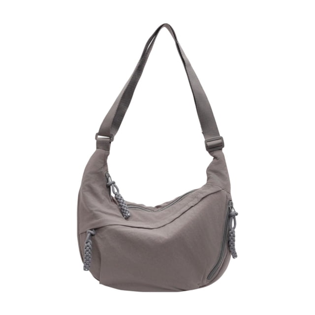 Bolsa de hombro simple Bolsa de Nylon Nylon Crossbody para viajar en el trabajo de compras Gris