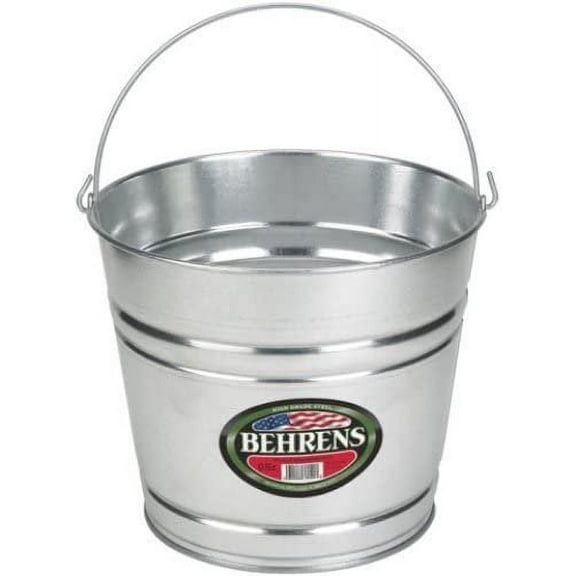 Behrens High Grade Steel 1212GS 12 Qt Silver Galvanized Steel Pail