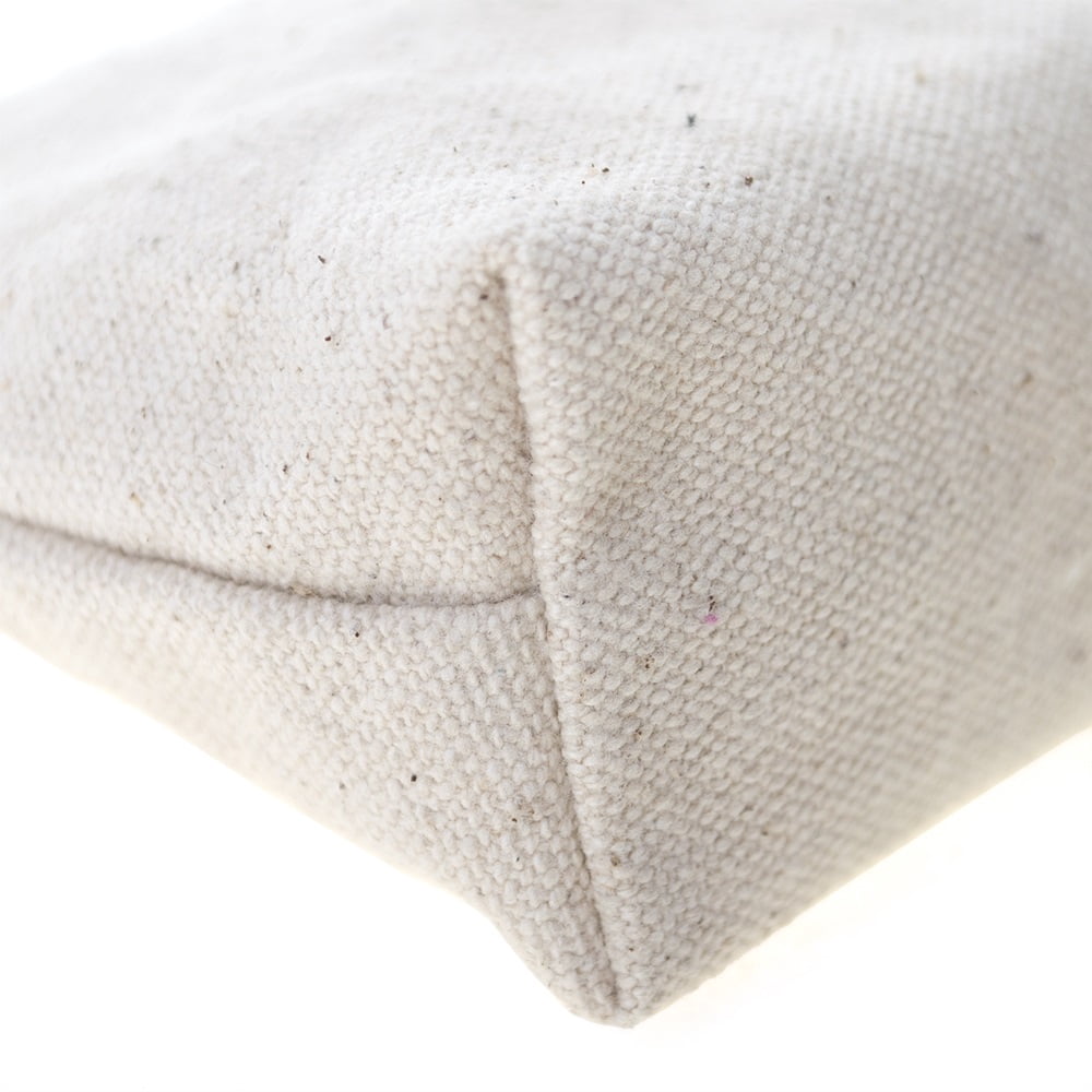 Aspire 60-Pack 12oz Canvas Pencil Zipper Bags, 7" by 3 1/8" with 1 1/2" Bottom - Natural with Black Zipper