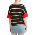thumbnail image 3 of Self Esteem Juniors Contrast Sleeve T-Shirt733 Black Multi S, 3 of 4