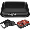 thumbnail image 2 of Grusce Square Springform Pan Rectangle Cake Pan Leakproof Cake Pan Bakeware Rectangle Non-Stick Baking Pan Mold Leakproof Removable Bottom, 2 of 10