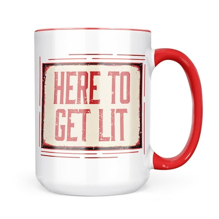

Christmas Cookie Tin Here to Get Lit Fourth of July Aging Vintage Red Mug gift for Coffee Tea lovers