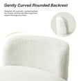 thumbnail image 5 of Modern Upholstered Accent Chairs 2 Pieces Teddy Bedroom Chairs Boucle Fabric Living Room Ivory, 5 of 7