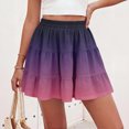 thumbnail image 5 of Plus Size Spring Women's Casual Elegant Solid Color A-Line Short Skirt Ladies Ruffled Hem Elastic Waistband A-Line Skirts Women's clothing, 5 of 7