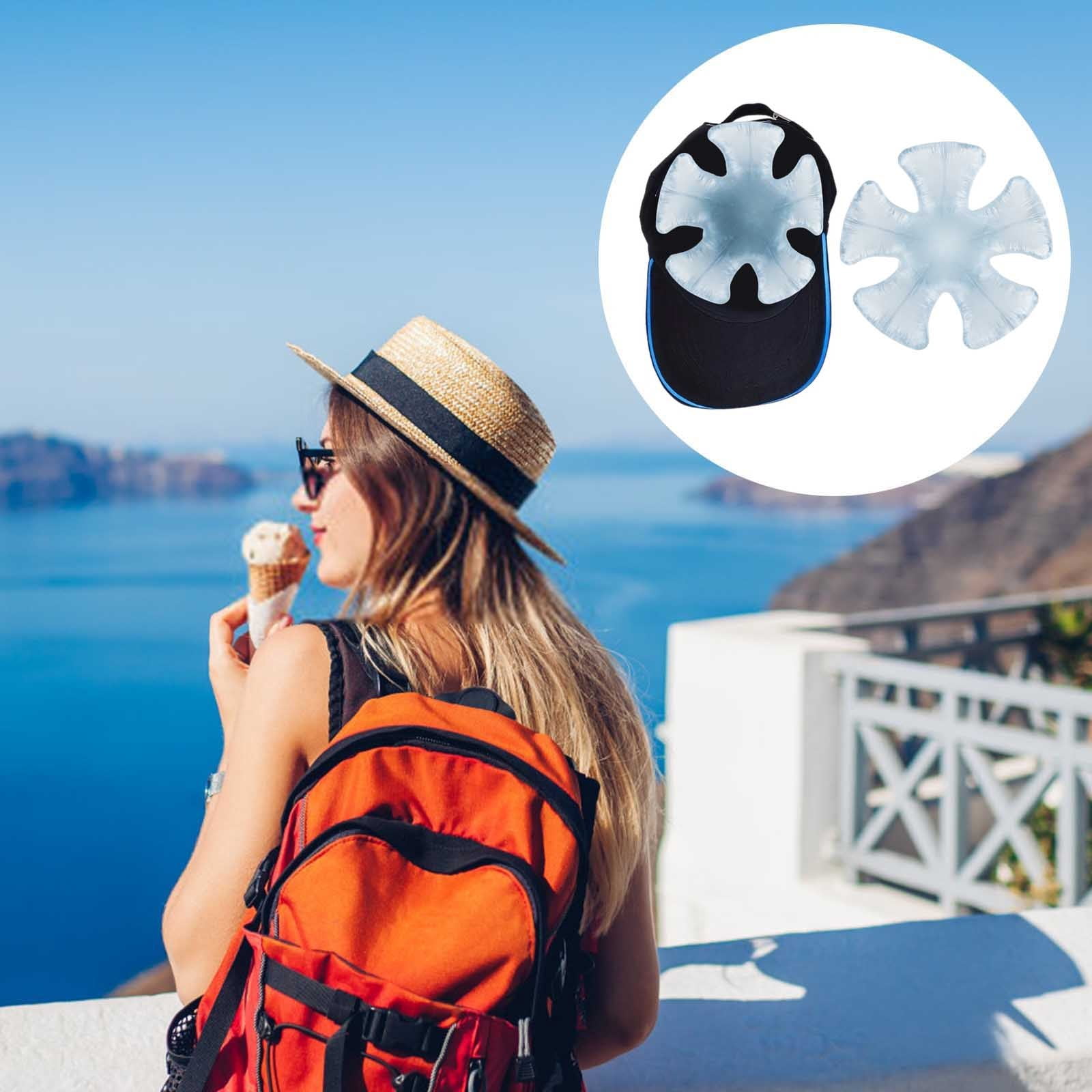 Ice Pack Hat Cooling Accessory - Reusable Gel Cooling Pad for & Hats - Foldable Fishing Hat Cooler Insert for Hiking Camping Sports - Breathable Cold Pack for Hard Hats Catcher