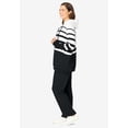 thumbnail image 3 of Woman Within Plus Size Striped Full Zip Jacket Set, 3 of 4