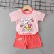 thumbnail image 3 of Odeerbi 6M-6Y Niños Niñas Verano Conejito Imprimir Algodón Manga Corta Camiseta Pantalones Cortos Dos Piezas Set Cintura Elástica, 3 of 3