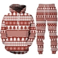 thumbnail image 1 of Conjunto de chándal de 2 piezas para hombre y mujer, ropa de Año Nuevo con estampado 3D de Navidad, sudaderas con capucha y pantalones, traje de fiesta de navidad, 1 of 4