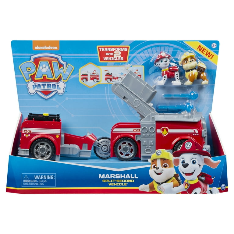 PAW Patrol Marshall Split Second 2 in 1 Transforming Fire Truck