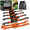 Orange, variant on Rhino USA 1" x 10' Retractable Ratchet Straps 1,209lb Break Strength (Orange 4-Pack)