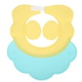 thumbnail image 4 of Gorro de baño para bebé, herramienta para lavar el cabello, repelente al agua, doble protección para los oídos, sombrero para niños adultos (amarillo), 4 of 8
