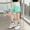 thumbnail image 7 of Sgkm Toddler Girl Jeans Vintage Gradient Color Jean Shorts for Girls with Elastic Waistband Stylish for Summer, 7 of 7