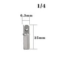 thumbnail image 1 of Lefu Adaptateur de Douille de Perceuse 1/4 Pouces pour Perceuse à Percussion, Corps Hexagonal vers Rallonge de Douille Carrée, 1 of 6