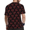 thumbnail image 2 of Wukai Red Snake Print Men's Short-Sleeved Mesh T-Shirt,Quick-Dry Short Sleeve Workout T-Shirt-Medium, 2 of 8