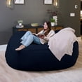 thumbnail image 6 of Big Joe Fuf 7Ft Giant Foam Bean Bag Chair, Oversized Couch with Removable Cover for Kids, Teens, Adults, Cobalt Lenox, Durable Woven Polyester, 7 Foot, 6 of 6