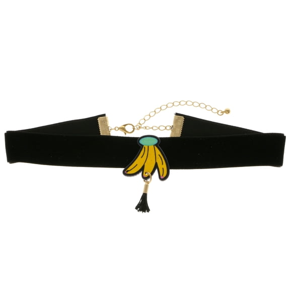 Mi Amore Banana Choker-Necklace Black/Yellow