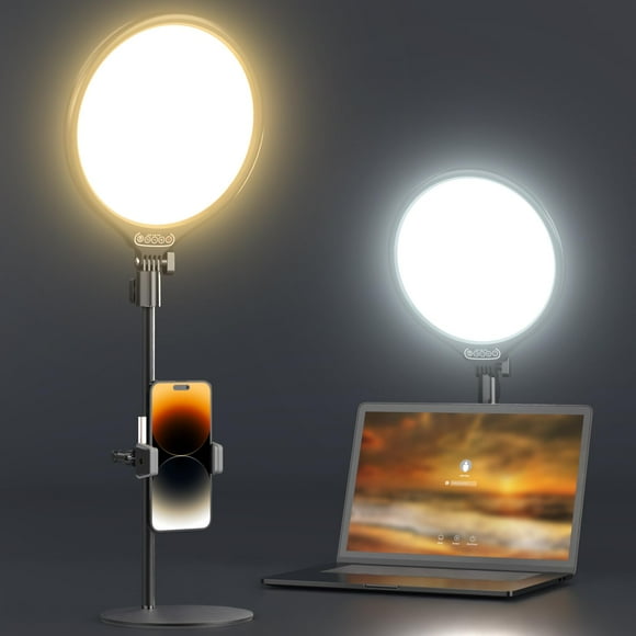 Ordenador portátil Ring Light UBeeSize de 26,7 cm con soporte y soporte para teléfono