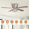 thumbnail image 6 of Flush Mount Ceiling Fan with Lights Low Profile Ceiling Fan 5 Reversible Blades Remote Control, 48 inch, 6 of 15