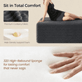 thumbnail image 3 of Large Oversized Corduroy Ottoman Footrest for Sofa, Bench for Sectional Sofa, Extra Seating & Coffee Table, Rectangle Pouf for Living Room,No Assembly Required(Charcoal), 3 of 10