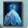 thumbnail image 1 of Cuadros Decorativos 5D DIY Kit de pintura de diamante de taladro en forma especial parcial vestido de novia (YXC613) Wdftyju  embutido en tela, 1 of 9