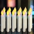 thumbnail image 1 of Velas LED - Velas largas tipo candelabro - Juego de 12 velas sin llama, funciona con pilas AA, 16,5 x 2 cm, ideal para fiestas, bodas, decoración navideña e iluminación ambiental., 1 of 5