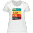 thumbnail image 3 of Inktastic Team Roping Eat Sleep Rope Repeat Women's Plus Size T-Shirt, 3 of 5
