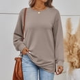 thumbnail image 6 of SUNBS Long Sleeve Shirts for Women Crewneck Sweatshirt Casual Pullover Ladies Tops and Blouses, 6 of 7