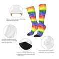 thumbnail image 3 of Gaeub Colorful Tie Dye Printed Design Socks Stretchy High Tube Socks for Men Women Teens , Softball Soccer Socks for Hiking, Sport, 3 of 6