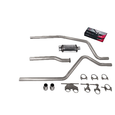 Direct Fit Dodge Ram 1500 Truck 19-25 3" Dual Exhaust Kit Flow II Stainless Muffler No Tips Rear Exit