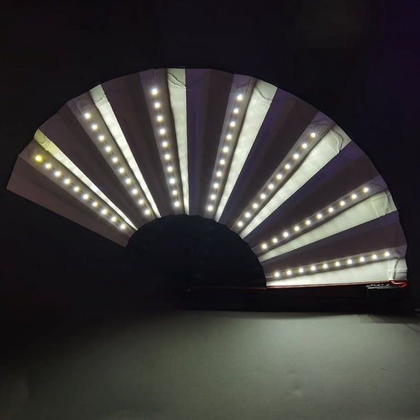 Ventilador luminoso LED, equipo de baile de discoteca, ventilador plegable luminoso de color, accesorios de actuación para fiestas, bares y discotecas, ventilador mágico.