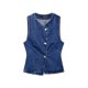 thumbnail image 2 of HH TRAF 2024 Chaleco vaquero de moda de verano para mujer, camisetas sin mangas cortas ajustadas, ropa de calle para mujer, chaleco superior para mujer, 2 of 5