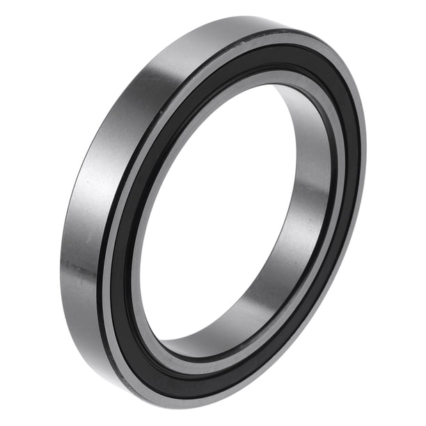 Rodamientos de bolas de surco profundo Unique Bargains 6920DDU 100x140x20mm P5 con doble sello de goma lubricados 1 Pc Rueda universal para automóvil, scooter, patineta en tonalidad negra y plateada