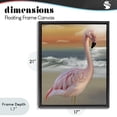 thumbnail image 4 of Stupell Industries Coastal Coastal Beach Flamingo Black Floating Frame Canvas Art, 17 x 21, by Matthew Piotrowicz, 4 of 8