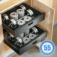 thumbnail image 5 of 2 Pack Pull Out Drawers for Cabinet, 16.9"Deep Pull Out Cabinet Organizer Adhesive Carbon, No Drill Slide Out Drawers for Kitchen Cabinets, Pantry, Bathroom, Living Room, 14"W x16.9"D x 3.1"H, 5 of 7