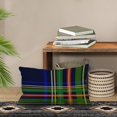 thumbnail image 2 of Black Blue Decorative Pillow Covers, Blue Scottish Tartan Red Double Sided Throw Pillow Covers Sofa Cushion Cover Lumbar 12 x 20 Inches(Set of 2), 2 of 4