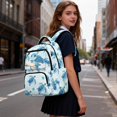 thumbnail image 4 of KUIFORTI Blue Turtle Girls Backpack Kids Bookbag Durable Polyester with Adjustable Straps Side Pockets Suitable for Elementary Students, 4 of 7