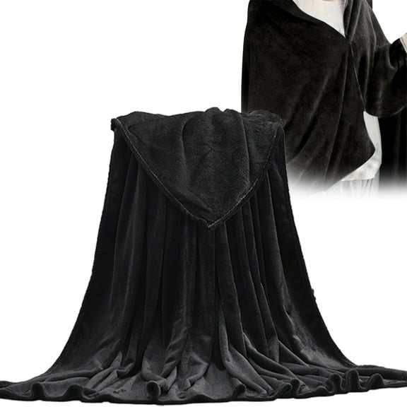 Blanket Conditioner Quilt Soft Blanket Lightweight Fiber Flannel Blanket Suitable for Adult Sofas and Bedrooms 27.5*40 In Black
