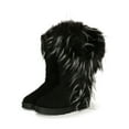 thumbnail image 5 of Bamboo Round Toe Faux Fur Split Collar Mid Calf Boot 20362, 5 of 6