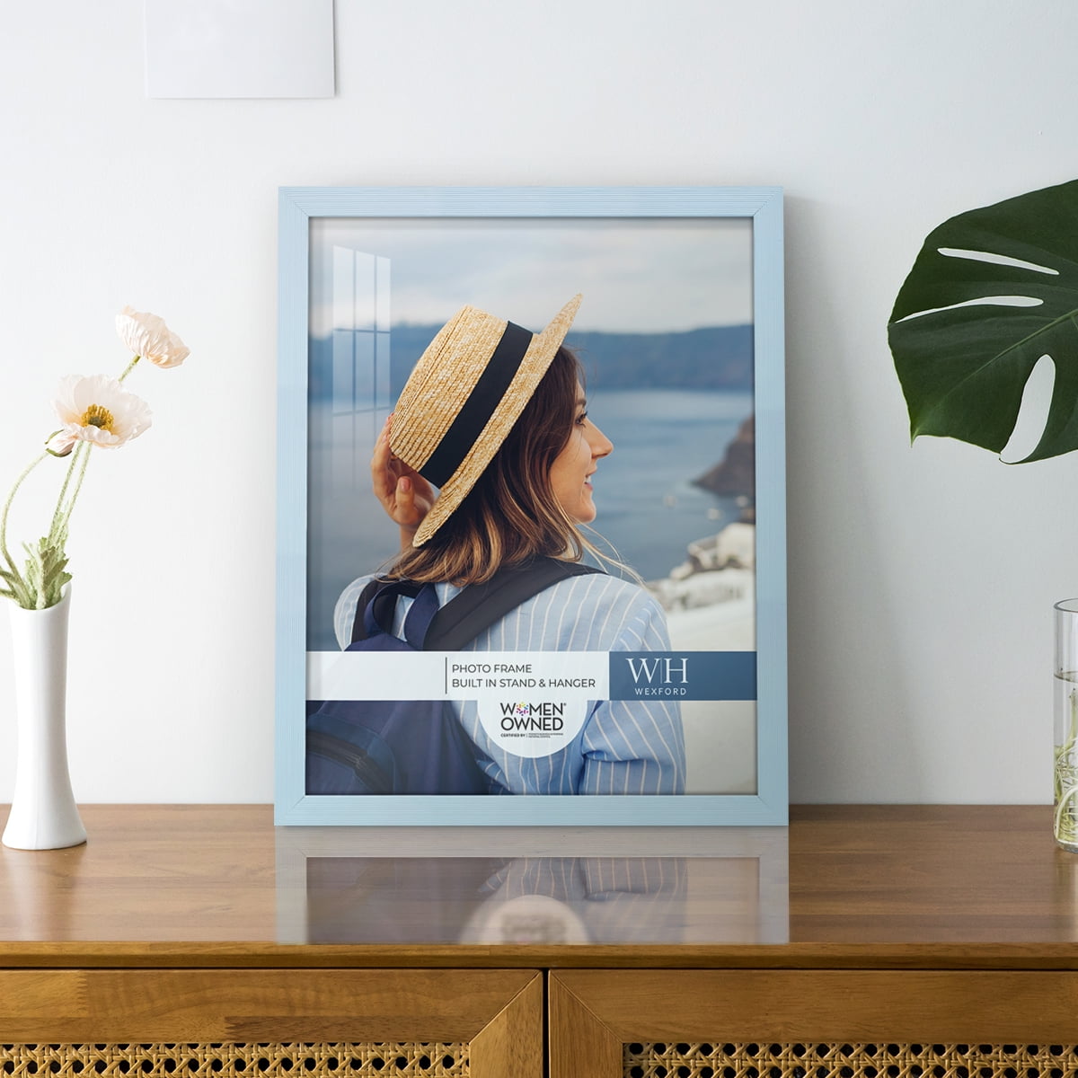 Grooved 11 in. x 14 in. Blue Picture Frame (Set of 2)