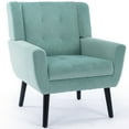 thumbnail image 5 of Modern Velvet Ergonomic Accent Chair with Black Legs / Ideal for Indoor Relaxation in Living Room and Bedroom, 5 of 5