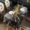 thumbnail image 2 of Black Gray Gold Marble Pattern Rectangle Tablecloth 60"x120",Waterproof Polyester Rectangle Table Cloth, Wipeable Spillproof Polyester Tablecloth for Dining, Camping, Indoor and Outdoor, 2 of 6