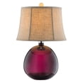 thumbnail image 2 of Burgundy Glass Table Lamp, 2 of 2