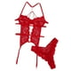 thumbnail image 2 of Gibobby Ropa interior mujer sexy Tanga de Encaje Nueva Ropa Interior Sexy Lencería Tanga Flor Ropa de Dormir Sujetador de Íntimos Bustier Lingerie(Rojo, M), 2 of 5