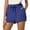 Dark Blue, variant on Hienoo Women's Casual Drawstring Pocket Shorts Solid Plain Weave Beach Shorts, Sizes S-XXL
