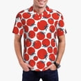 thumbnail image 5 of Yiaed Hand Drawn TomatoesPrint Men's Short Sleeve Polo Shirt,Golf Polo for Men Three-Button Golf Shirt Athletic Casual Collared T-Shirt- XX-Large, 5 of 7