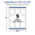 thumbnail image 6 of Avery TrueBlock Square Labels, 2.5" x 2.5", 90ct, 6 of 8